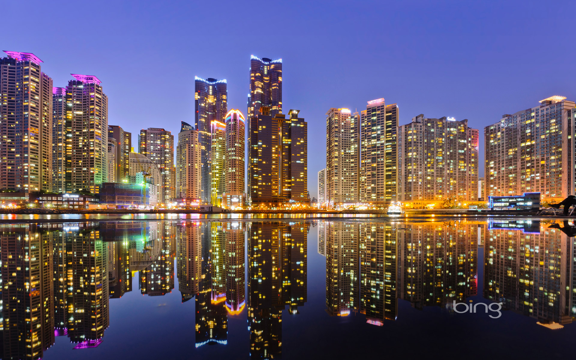 Skyline of Marine City in Busan, South Korea